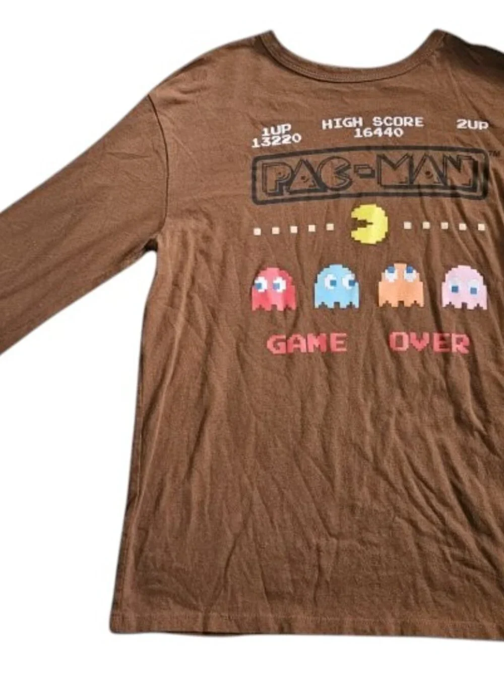 GAP KIDS Brown Long Sleeved PAC MAN Top Boys Size 12